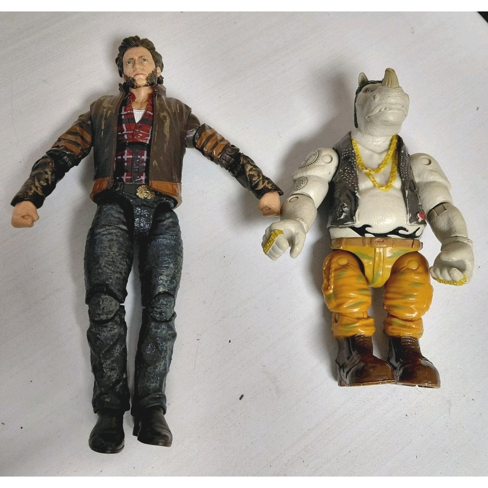 Lot Teenage‎ Mutant Ninja Turtles Rock Steady 5" Figure & Wolverine 6" Marvel